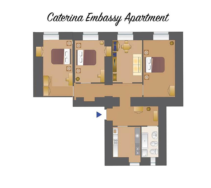 Caterina One O One - Embassy Apartment Рим Екстериор снимка